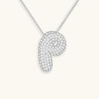 Bubble Initial Crystals Necklace