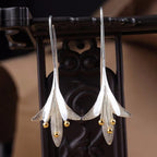 Elegant Silver Flower Earrings