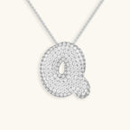 Bubble Initial Crystals Necklace