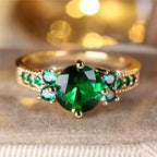 Elegant Emerald Gold Vintage Band