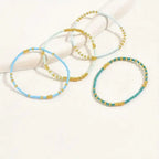 Chic Bohemian Turquoise Beaded Bracelet Set