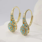 Elegant Mandala Turquoise Earrings