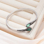 Vintage Bracelet with Colorful Gems and Tribal Design