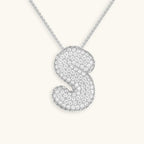 Bubble Initial Crystals Necklace