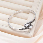 Vintage Bracelet with Colorful Gems and Tribal Design