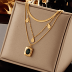 Elegant Emerald Layered Necklace