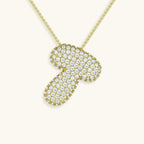Bubble Initial Crystals Necklace