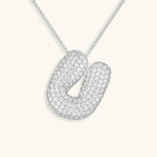 Bubble Initial Crystals Necklace