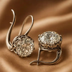 Luxe Vintage Silver Zirconia Earrings