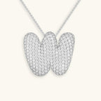 Bubble Initial Crystals Necklace
