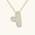Bubble Initial Crystals Necklace