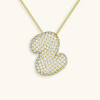 Bubble Initial Crystals Necklace