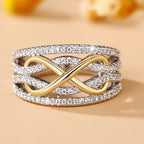Infinity Pavé Crossover Statement Ring