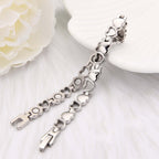Elegant White Gold Heart Bracelet