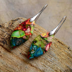 Bohemian Natural Stone Leaf Earrings
