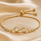 White Gold Infinity Slider Bracelet
