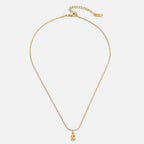 Trendy Bubble Letter Pendant Necklace