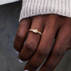 Two Tone Love Knot Ring