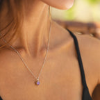 Luminous Circle Gemstone Necklace
