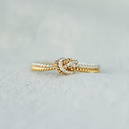 Two Tone Love Knot Ring