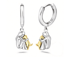 Hug Pendant Necklace + Free Earrings