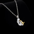 Hug Pendant Necklace + Free Earrings
