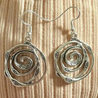 Vintage Silver Maze Earrings