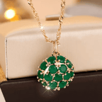 Celestial Bloom Emerald Necklace