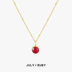 Luminous Circle Gemstone Necklace