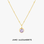 Luminous Circle Gemstone Necklace