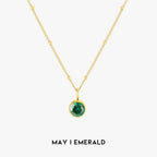 Luminous Circle Gemstone Necklace