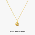 Luminous Circle Gemstone Necklace
