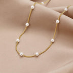 Timeless Gold Pearl Necklace