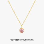 Luminous Circle Gemstone Necklace