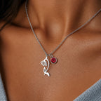 Personalized Botanical Pendant Necklace