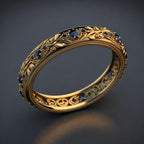 Blue Zirconia Leaf Ring