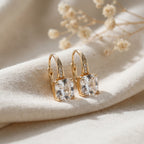 Mystic Sapphire Stone Hoop Earrings