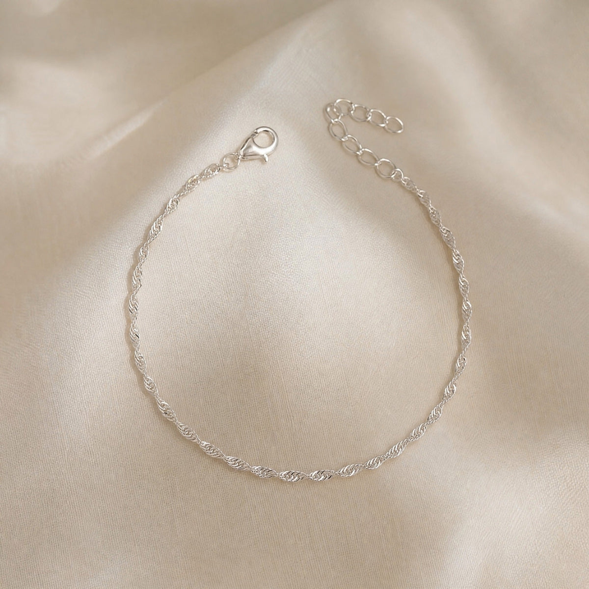 Contemporary Chain Silver Bracelet
