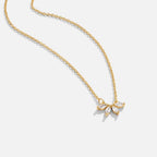 Omelia Sparkling Crystal Leaf Necklace