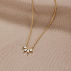 Omelia Sparkling Crystal Leaf Necklace