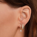 Crystal Gold Earrings